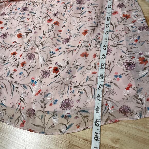 INC International Concepts NWT Ruffled Midi Dress Floral Sleeveless Size 6 Pink - Picture 11 of 11